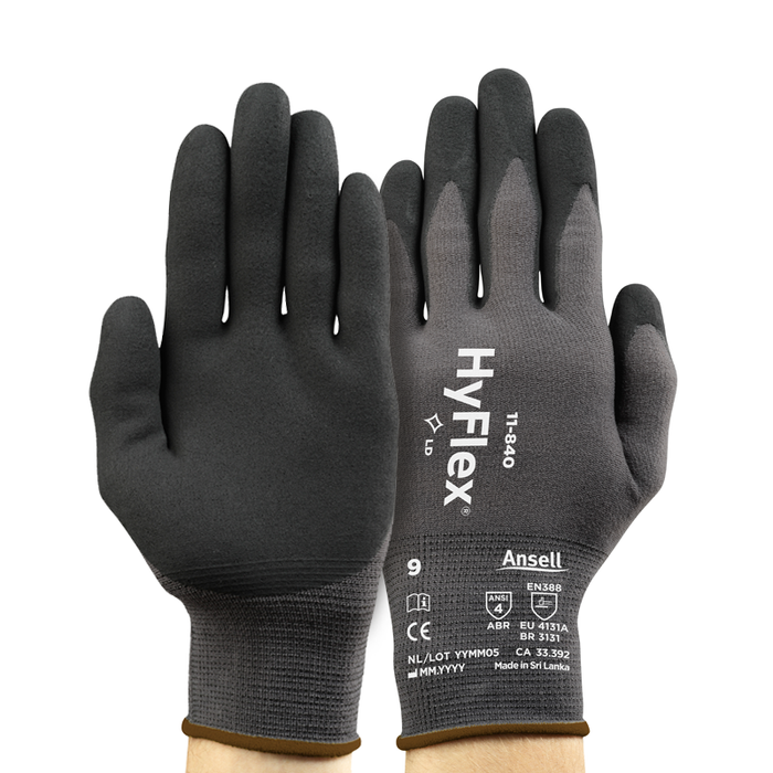 Ansell Hyflex 11-840 Abrasion Resistant Gloves