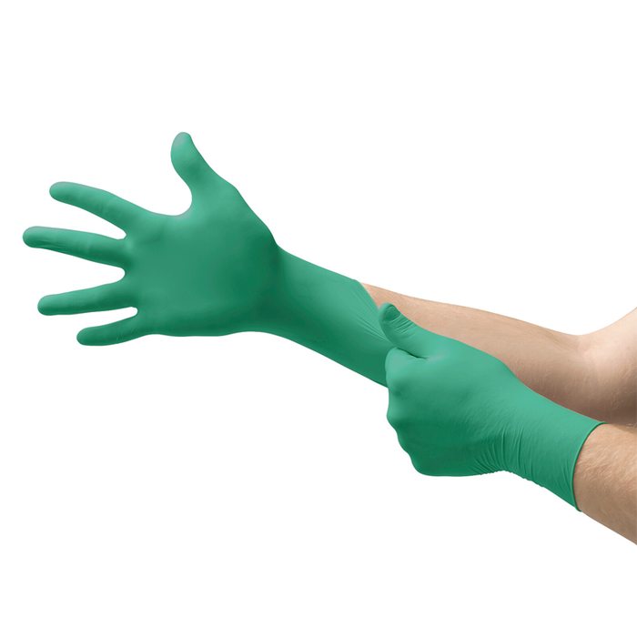 Ansell TouchNTuff 92-500 Green Nitrile Gloves- Pack of 100
