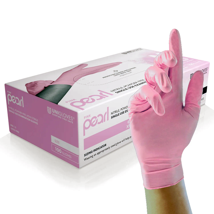 Unigloves Pearl Powder Free Nitrile Gloves- All Colours