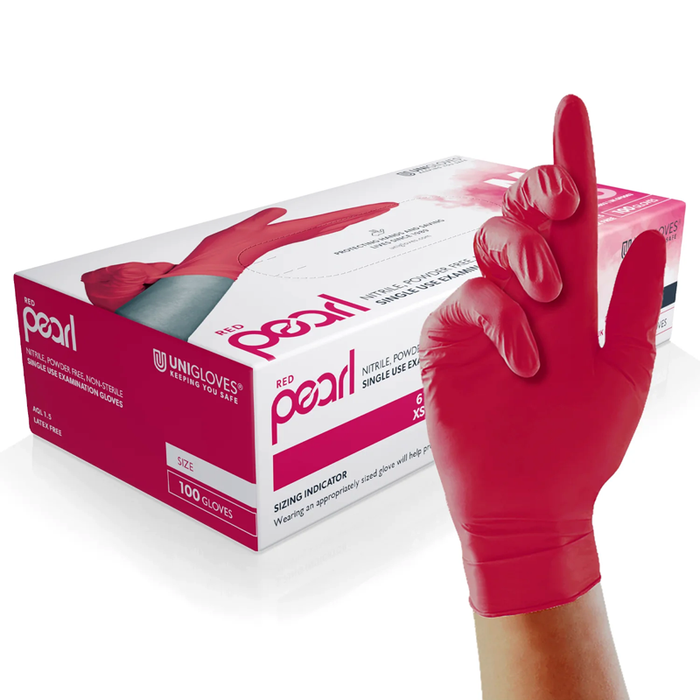 Unigloves Pearl Powder Free Nitrile Gloves- All Colours