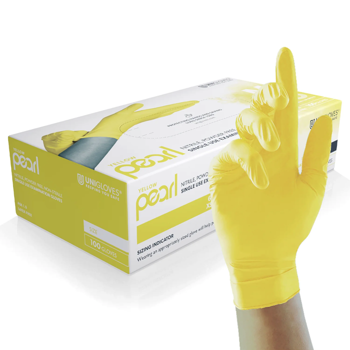 Unigloves Pearl Powder Free Nitrile Gloves- All Colours