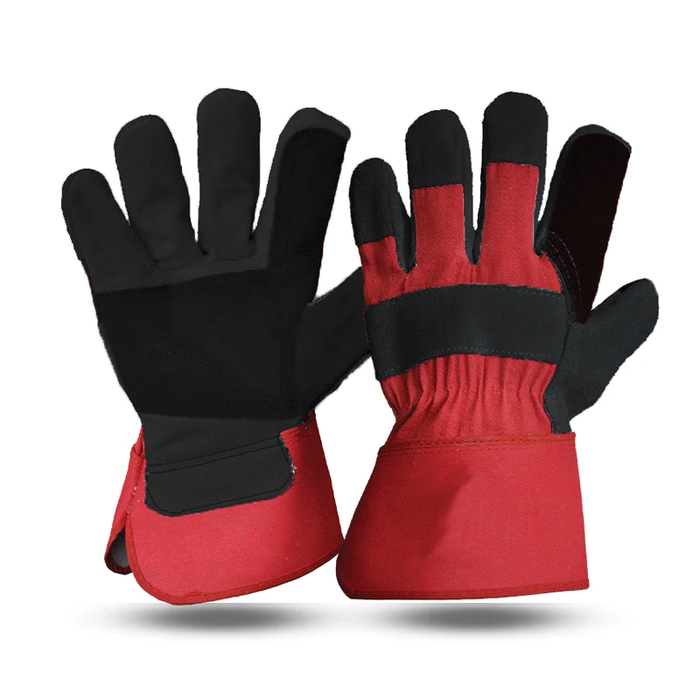 Heavy duty leather work gloves