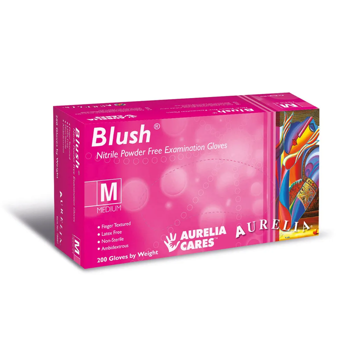 Pink Nitrile Gloves | Aurelia Blush Nitrile Gloves | Gloves Wholesale