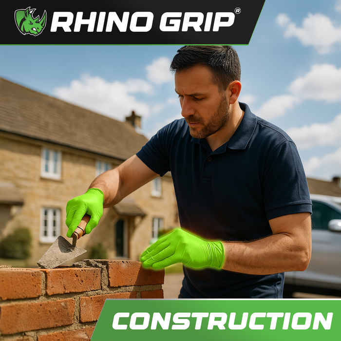 Rhino Grip Green Ultra Tough Nitrile Trade Gloves- Pack of 50