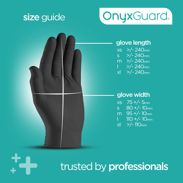 Nitrile Gloves size guide