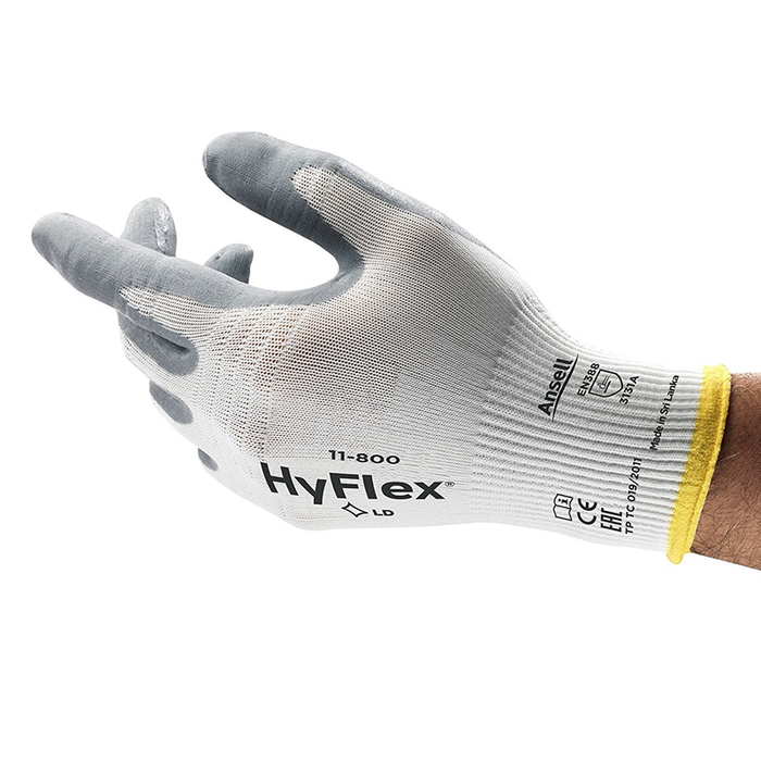 Ansell Hyflex 11-800 Nitrile Palm Coated Work Gloves