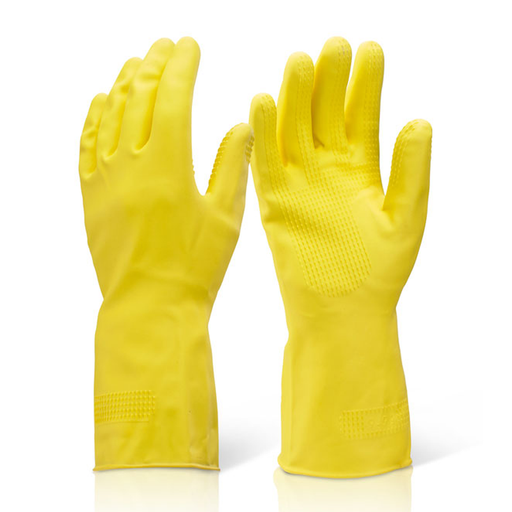Rubber washing up gloves