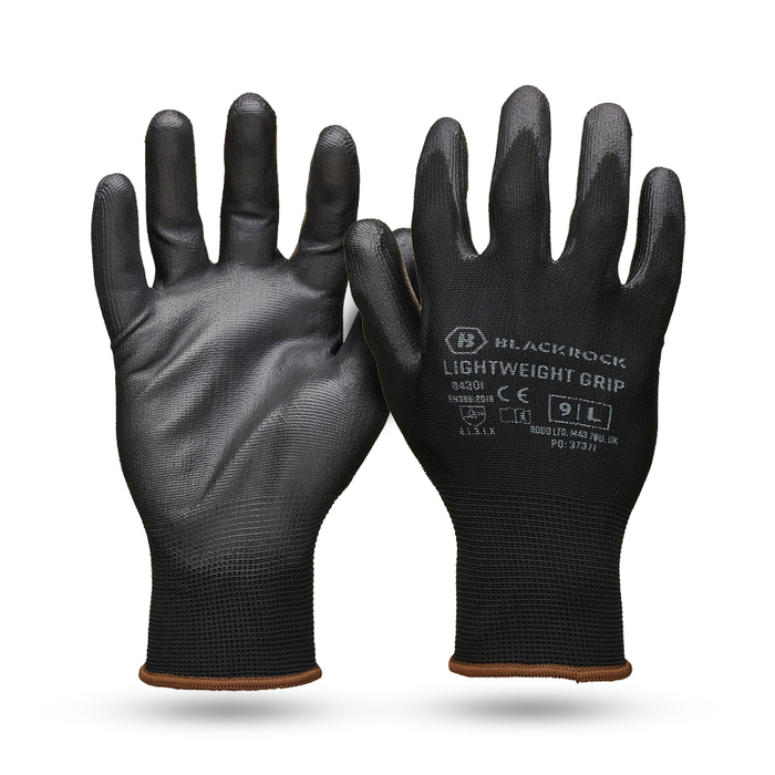 Blackrock 84301 Black PU Grip Work Gloves