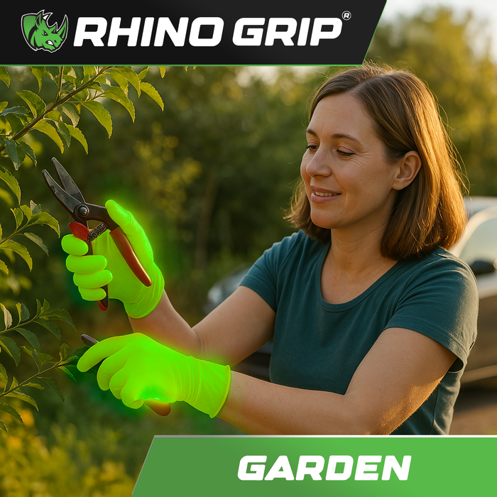 Rhino Grip Green Ultra Tough Nitrile Trade Gloves- Pack of 50