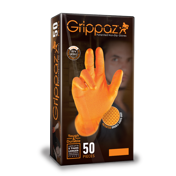 Tiger Grip Arancione Nitrile Guanti - Grande - 2 Scatole/200 Guanti