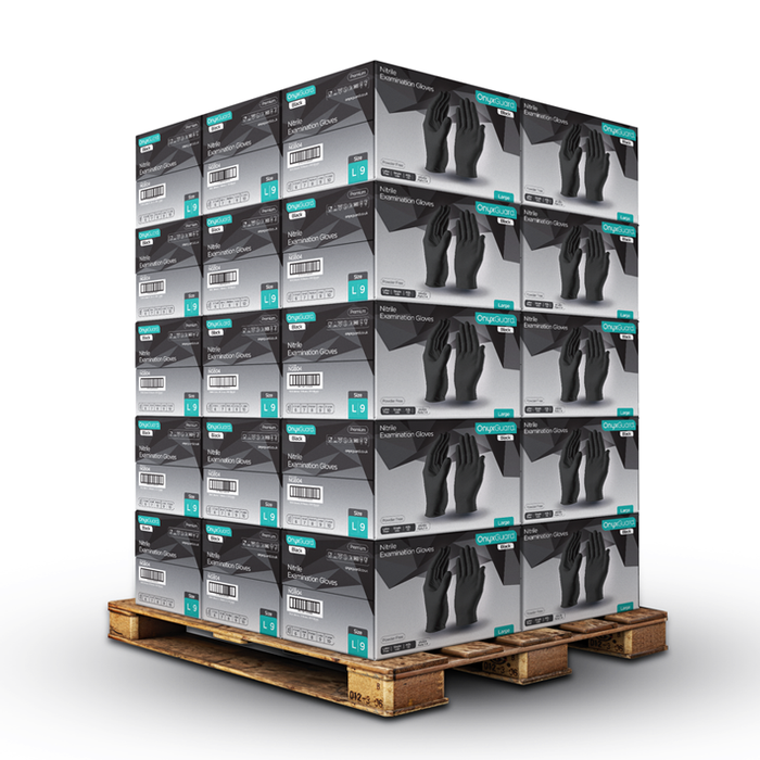 OnyxGuard Premium Black Medical Grade Nitrile Gloves- PALLET