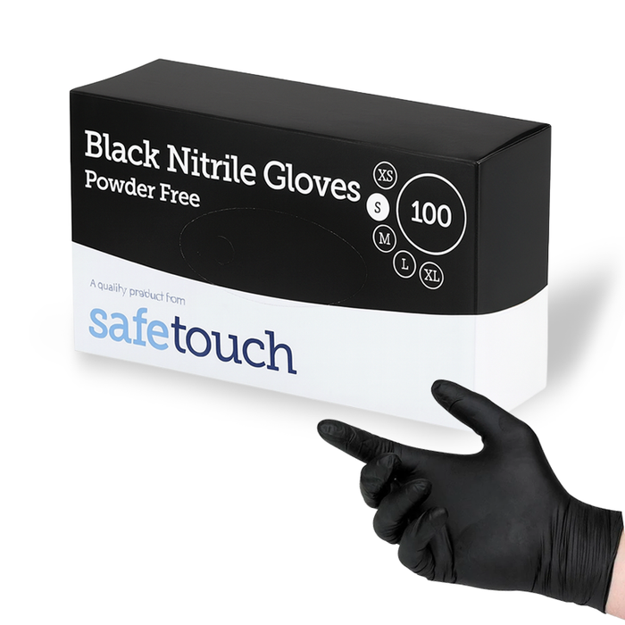 Black Disposable Medical Nitrile Gloves- Pack of 100