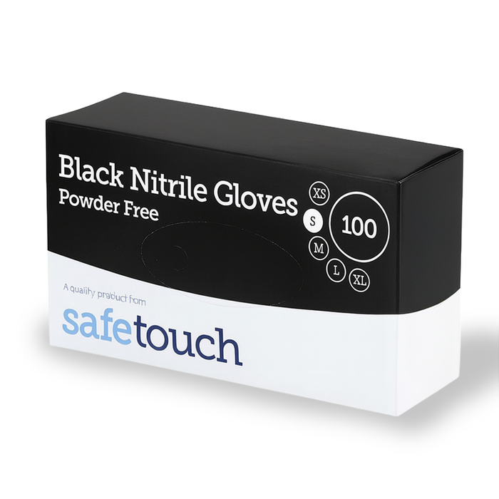 Black Disposable Medical Nitrile Gloves- Pack of 100