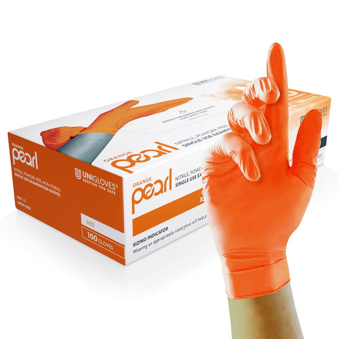 Unigloves Pearl Powder Free Nitrile Gloves- All Colours