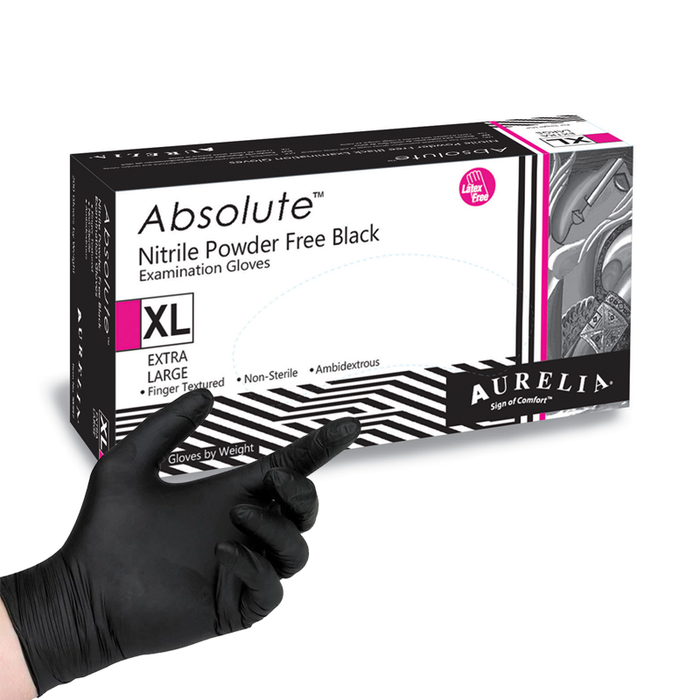 Aurelia Absolute PF Black Nitrile Gloves (PALLET DEAL)