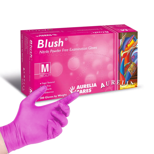 Pink Nitrile Gloves | Aurelia Blush Nitrile Gloves | Gloves Wholesale