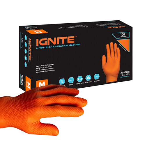 Orange Nitrile Gloves | Aurelia Ignite Gloves | Gloves Wholesale