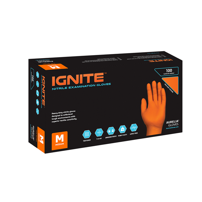 Orange Nitrile Gloves | Aurelia Ignite Gloves | Gloves Wholesale